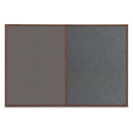 United Visual Products Slim Style Indoor Enclosed Radius Corkbo UVRDS23SB-WHITE-BUFF